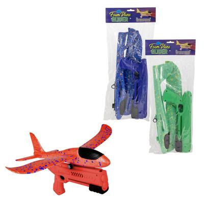 Boys p/set glider foam plane w/gun 36cm