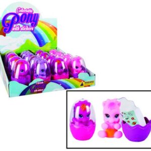 Pony 8x4.5cm in egg with stickers