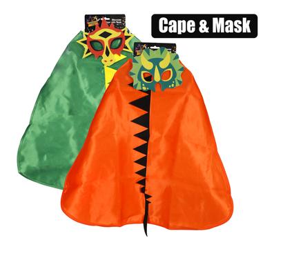 Dress up cape & mask dinosaur boy