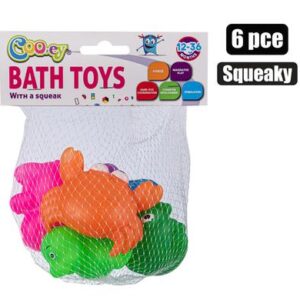 Baby bath bud vinyl toys squeak 6pc