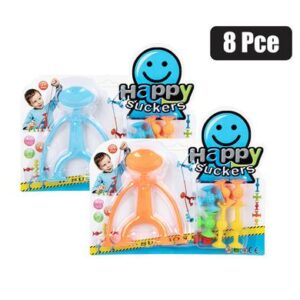 Novelty happy suckers, 8pc 25cm