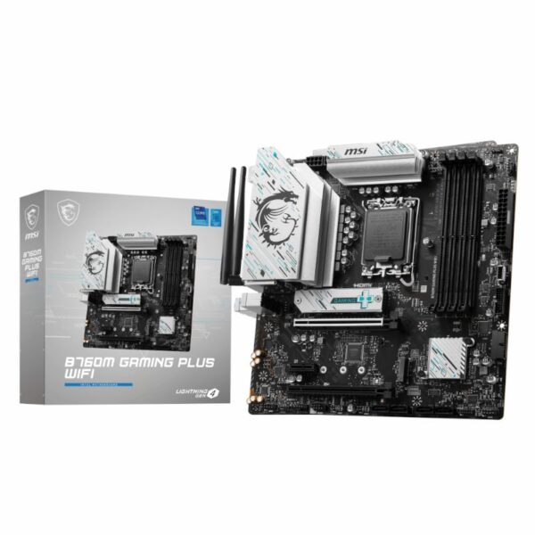 MSI B760M GAMING PLUS WIFI DDR5 Intel LGA1700 M-ATX Gaming Motherboard