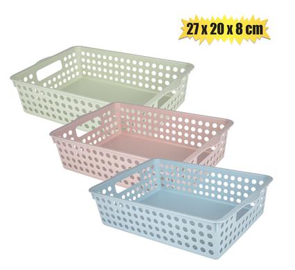 Basket pl rectangular 27x20x8cm