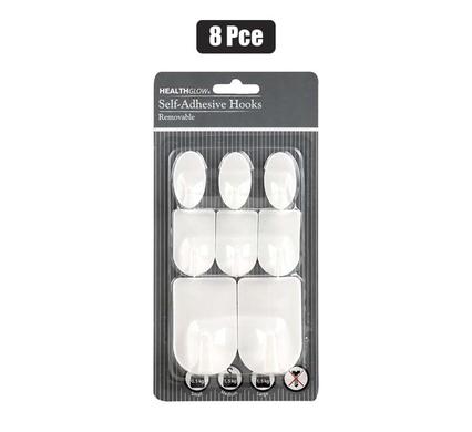 Hook pl self adhesive asstd 8pce
