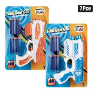 Gun foam dart shoot 21cm asstd 7pc